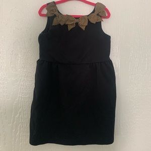 Janie and Jack black dress houndstooth bows